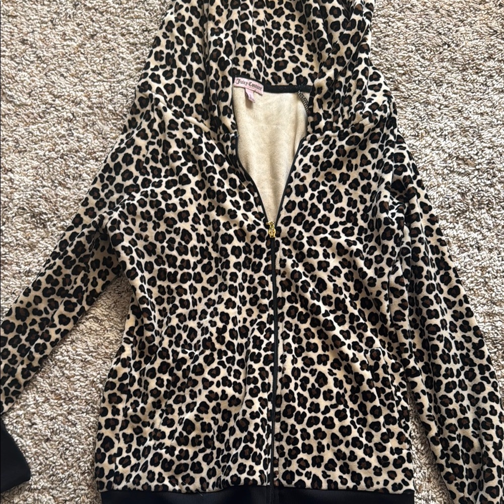 Juicy Couture Leopard Print Hoodie